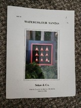 Sekas &amp; Co Watercolour Santas Cross Stitch Pattern 1996 S&amp;C-20 - £3.00 GBP