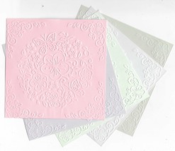 5&quot;x5&quot; Embossed Card &amp; Paper. Floral (18). 10 Sheets in Assorted Colours  - $6.13 CAD+