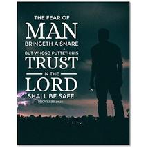 Express Your Love Gifts Bible Verse Canvas The Fear of Man Proverbs 29:25 Christ - £55.68 GBP