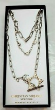 Christian Siriano New York Necklace Silver 3 Necklaces In 1 Star Shape Rhineston - £28.45 GBP