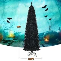 Pre-lit Christmas Halloween Tree with PVC Branch Tips and Warm White Lig... - $125.31