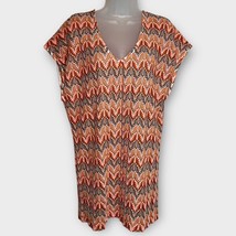 L*SPACE Orange Knit Crochet Tunic Swim Suit Cover Up Boho 70s vibe size ... - $53.22