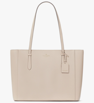 Kate Spade Schuyler Warm Beige Saffiano Tote K7354 NWT Bag Charm $359 Retail - £89.54 GBP