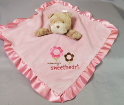 Carters Security Blanket Lovey Mommys Sweetheart Pink Nunu Binky Blankie Bear - £11.78 GBP