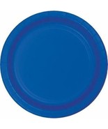 Cobalt Blue 7 Inch Paper Plates 24 Pack Blue Tableware Decorations Supplies - £8.73 GBP