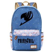 Anime Fairy Tail Natsu Dragon Happy Cat Flower Dot Boy Girl School bag Women Bag - £48.81 GBP
