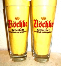 2 Zischke Konigsbacher Koblenz German Beer Glasses - £7.95 GBP
