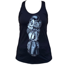 Black Market Art Rosie Chicana Latina Skeleton Racer Back Tank Top S-2XL... - $25.95
