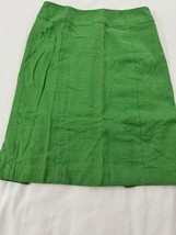 Chadwick’s Collection Women’s 10 Green Cotton Linen Blend Pull-On Pencil Skirt image 4