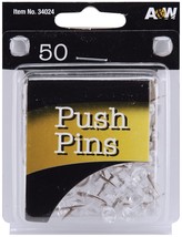 Push Pins 50 Per Pkg Clear - $717.25 MXN