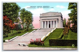 Abraham Lincoln Memorial Hodgenville Kentucky KY Linen Postcard Y5 - £1.55 GBP