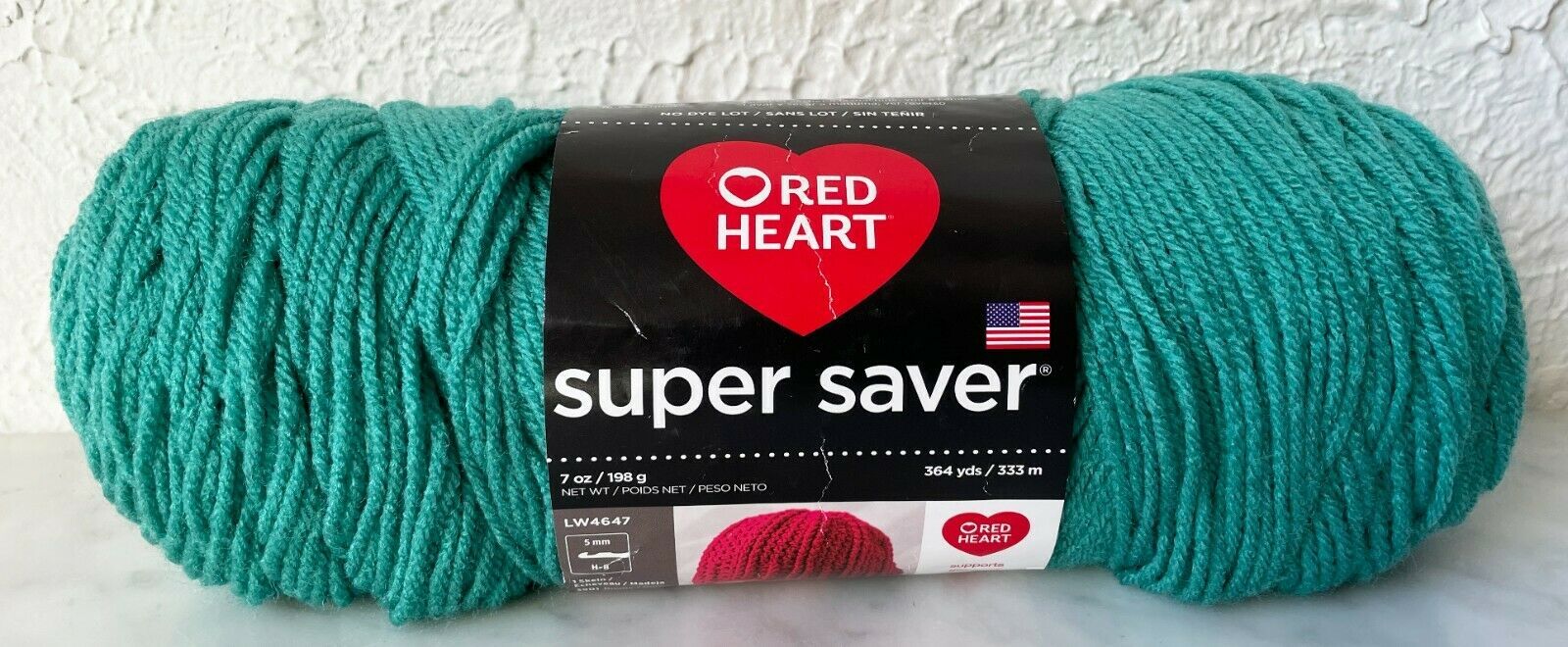 Red Heart Super Saver Yarn, White 0311, Medium 4 - 1 skein, 7 oz