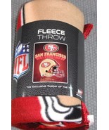 San Franciso 49ers Blanket Fleece Soft Throw Gridiron Series NWT NFL Lic... - £16.98 GBP