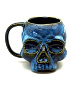 Midnight Blue Skull 3255 Ceramic 3D Sculpted Coffee Mug Tea Cup 16 oz - $21.78