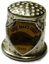 Vintage Thimble &quot;Judge Bean&#39;s Court&quot; Texas - $19.78