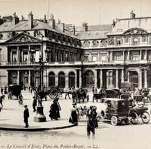 Paris France Council Of State Royal Palace 1910s Postcard Downtown Cars PCBG12A - £19.92 GBP