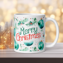 Christmas Retro Style Coffee Mug, Magic Ceramic Mug, Christmas balls, Xm... - £16.43 GBP