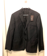 NWT Black Brown Mens SZ 46R Slim Fit Jack Wool Suit Jacket Blazer Retail... - $18.86 CAD
