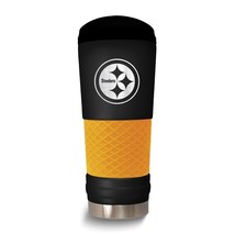 NFL Pittsburgh Steelers 24 Oz. Stainless Steel Silicone Grip Tumbler with Lid - £34.28 GBP