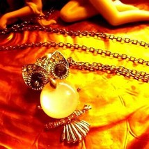 Estate Find~Old~Vintage Owl Necklace~ - $320.38 MXN
