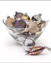 Holiday Lane Shimmer and Light Set of 21 Metallic Glass Ball &amp; Drop Orna... - £39.52 GBP