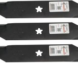 3 Mower Blades 54&quot; Deck Craftsman YT 4500 Husqvarna RZ5424 Poulan Riding... - $67.30