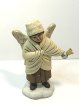 Scioto 1990 Ceramic Boy Angel Ringing Bell Figurine Holiday Season Decor... - $14.84