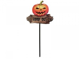 EUROPALMS Halloween Ground Peg Pumpkin &quot; Keep Out &quot;, 19 11/16in - £8.78 GBP