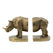 A&amp;B Home Bronze Rhino Bookends 11X4.5X6&quot; - £51.68 GBP