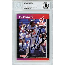 Joe Carter Signed Cleveland Indians Auto 1989 Donruss BGS On-Card Autograph Slab - £75.55 GBP