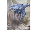 Huge Blue White Arctic Dragon Mask Tundra Hydra Legend Myth Serpentine C... - $49.95