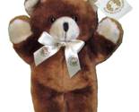 1984 GOOD BEARS of WORLD TEDDY PLUSH with TAG 11&quot; BROWN LOGO RIBBON MUFF... - $4.50