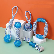 Ocean Series Cotton Rope Dog Toy TPR Pet Molar And Bite Resistant Products - £13.30 GBP+