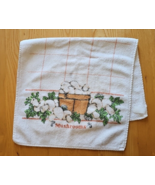 Vintage 1970s Basket of Mushrooms Cotton Terry Kitchen Tea Towel - $18.76 CAD