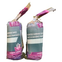 New Scented Small Garbage Trash Bags  - Lavender (40 Ct) 4 Gallon - 2 Pack - £7.76 GBP