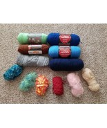 Yarn Lot Of  Various Colors Red Heart, Caron &amp; More~ New &amp; Used - £23.34 GBP