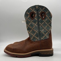 Twisted X CellStretch MXBN002 Mens Green Brown Work Western Boots Size 11 D - £66.55 GBP