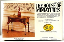 House of Miniatures 1978 Kit #40038 1:12 Queen Anne Table Circa 1740-1760 - $10.69
