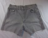 DESIGNER FASHIONABLE EDDIE BAUER GRAY JEAN CUTOFF SHORT SHORTS 35 WAIST - $16.82