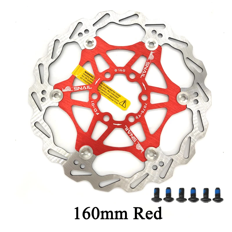 SNAIL Floating Disc ke Pads for Mountain Road Bike 160/180/20m Six-nail Disc Rot - £96.01 GBP