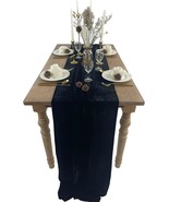 Velvet Table Runner, 10Ft Luxurious Wedding Reception, 20 X 120 Inch, Black - $61.63 CAD