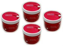 4 PK Bodycology Shower Jelly Gentle Cleanser Coconut Hibiscus 8 oz Ea NEW SEALED - £31.57 GBP