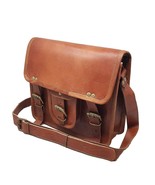 11&quot; small Leather messenger bag shoulder bag cross body vintage messenge... - $83.24 CAD