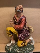 Vintage Fontanini Style Nativity Kneeling  Praying Shepherd Figure 7”- I... - $75.24