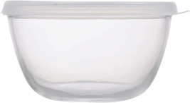 2-Pieces Clear Glass Storage Bowls with Plastic Lids, 5 in. - $19.79
