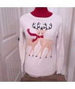 Ann Taylor LOFT Reindeer Sweater sz XS Tan Wool Blend Holiday Christmas ... - $29.95 CAD