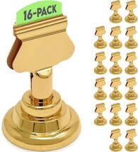 Gold Metal Place Card Holders - 16-Pack Elegant Table Decor, 1.7 Inch - $46.48