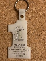 Vintage Don-Diane Funtours Seattle WA You&#39;re Number 1 Keychain Collectible - $5.81