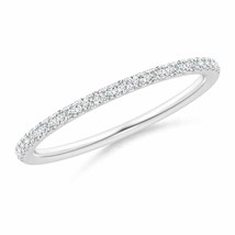 ANGARA Vintage Diamond Half Eternity Wedding Band in Gold (Grade-GVS2 Size-1.2) - £661.81 GBP