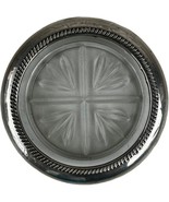 FB Rogers Bros. Sterling Silver Rim Cut Glass Coaster Geometric Rope Edg... - $214.77 MXN